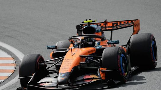 McLaren driver Lando Norris of Britain in action during the Formula One Dutch Grand Prix in Zandvoort , Netherlands, Sunday, Aug. 23, 2026. McLaren driver Lando Norris of Britain in action during the Formula One Dutch Grand Prix in Zandvoort , Netherlands, Sunday, Aug. 23, 2026.