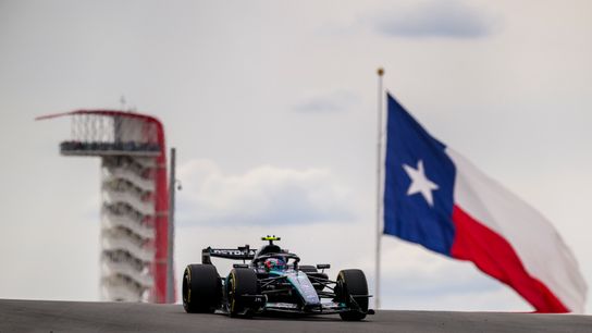 Mercedes-AMG PETRONAS Formula One Team driver Kimi Antonelli, of Italy, races through turn nine during the Formula 1 United States Grand Prix auto race in Austin, Texas, Sunday, Oct. 25, 2026.