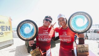 Sally Fitzgibbons and Alan Cleland Jr Win 2024 Lexus US Open of Surfing (Surfing)