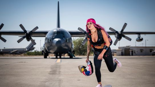 Skate | Watch Now! Leticia Bufoni Launches in Sky Grind (Skateboarding)