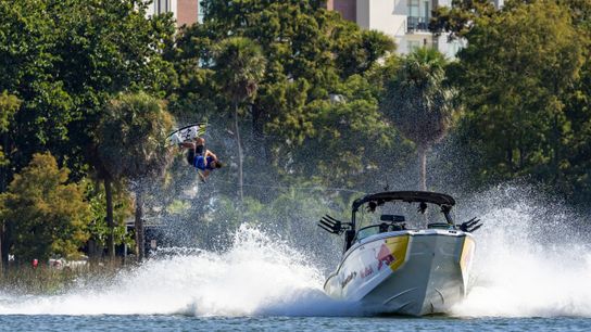 Wakeboarder Thomas Herman Hits World's First Triple Flip Pulled By Boat at Red Bull Double Or Nothing (The Latest)